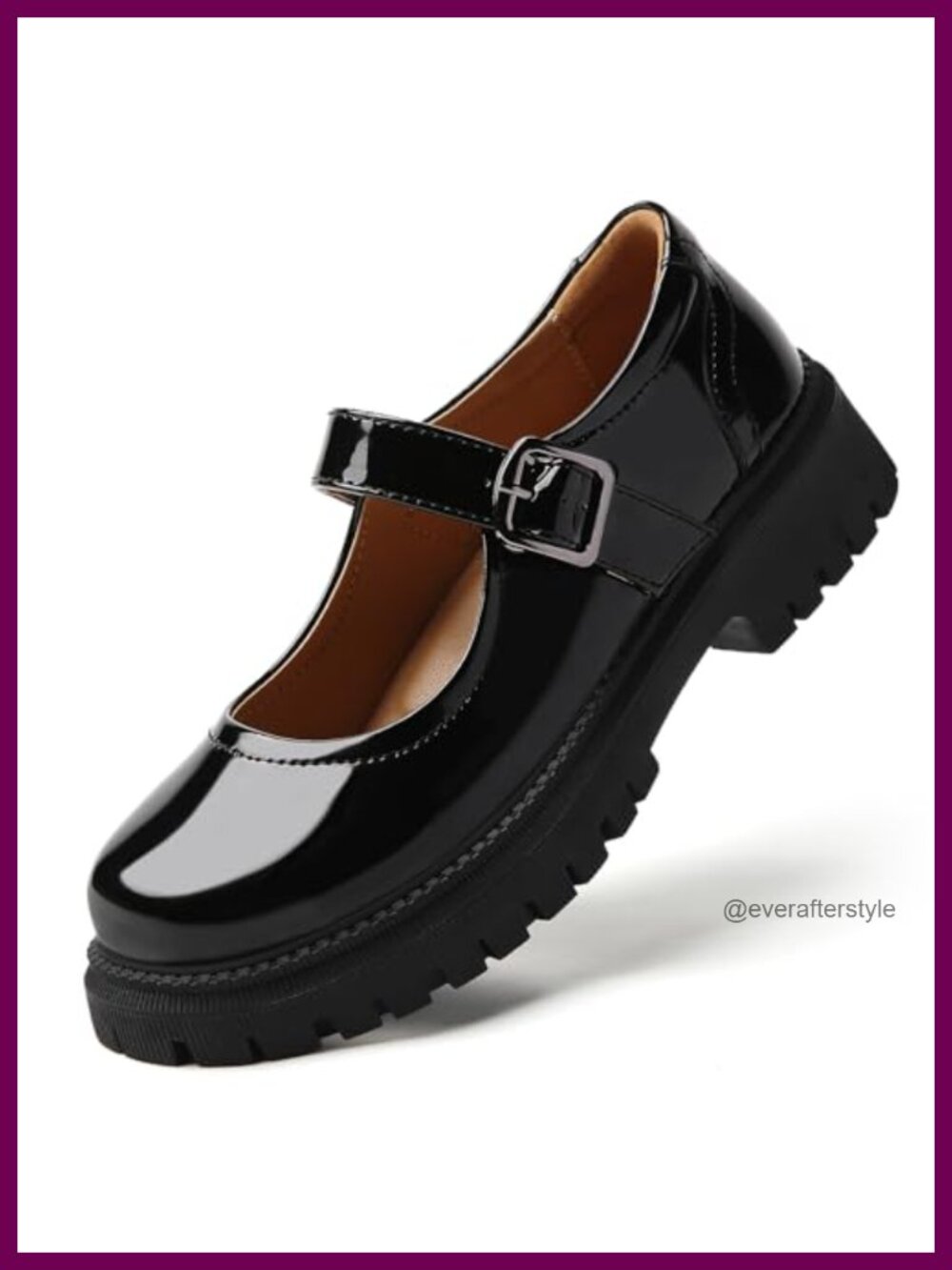 Women's Platform Mary Jane Oxfords Faux Leather Non-Slip Memory Foam